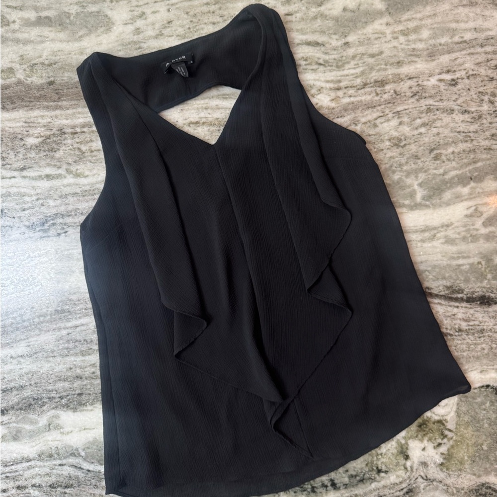 A.Byer sleeveless blouse top black womens size large